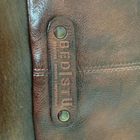 Bed Stu AIKEN Rustic Teak Leather Crossbody Bag NWOT - Picture 3 of 7